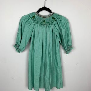 Strasburg Christmas Tree Smocked Dress